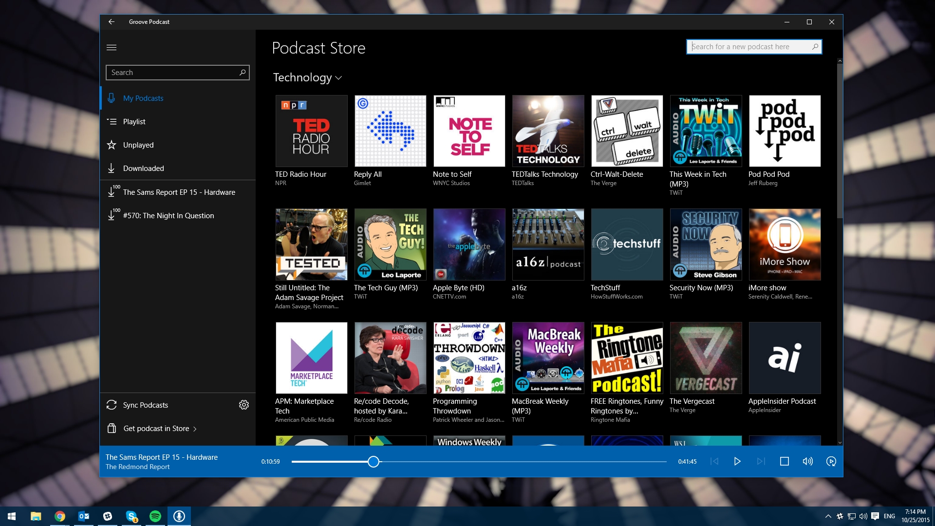 uninstall groove music from windows 10